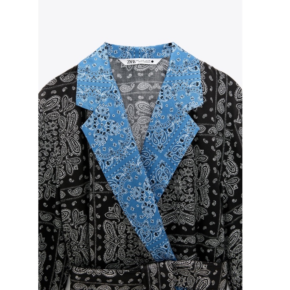 COPY - Zara Printed Wrap Blouse and Printed Pants. - Picture 2 of 10